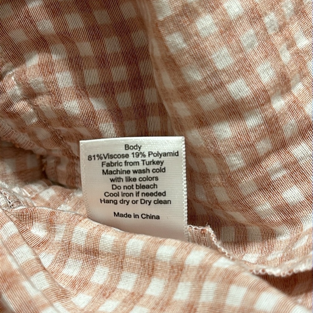 Hunter Bell McCauley Dress Fall Harvest Gingham Size Medium - Picture 14 of 15